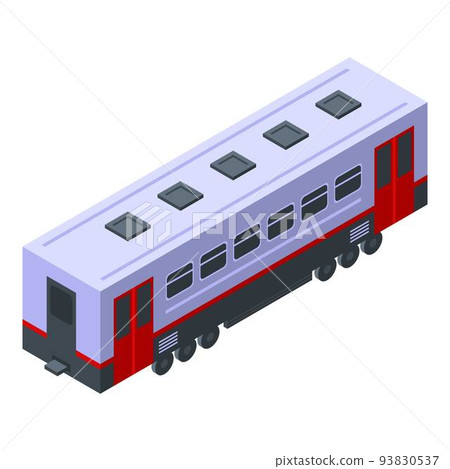 Train passenger wagon icon, isometric style 93830537