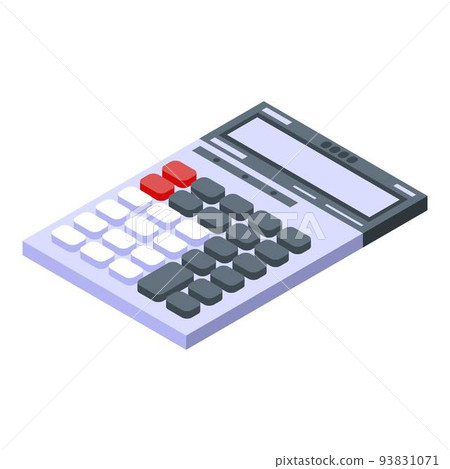 Calculator icon, isometric style 93831071