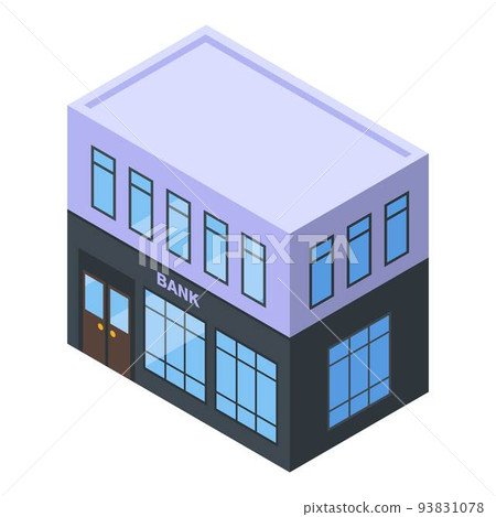 Bank office building icon, isometric style Bank office building icon, isometric style 93831078