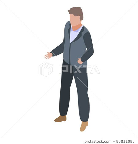 Service bank worker icon, isometric style Service bank worker icon, isometric style 93831093