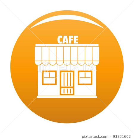 Cafe icon vector orange Cafe icon vector orange 93831602