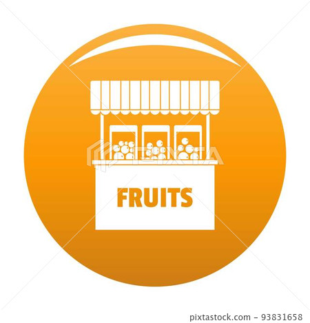 Fruits selling icon vector orange 93831658