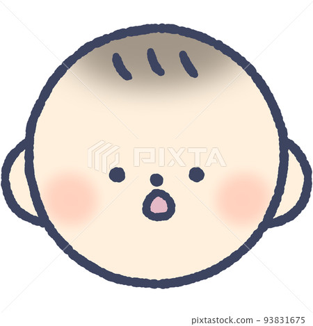 張開嘴的嬰兒臉 93831675