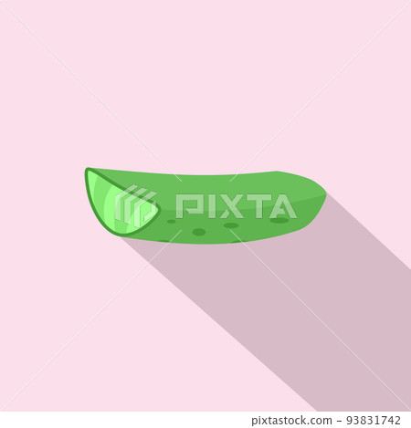 Piece of aloe vera icon, flat style 93831742