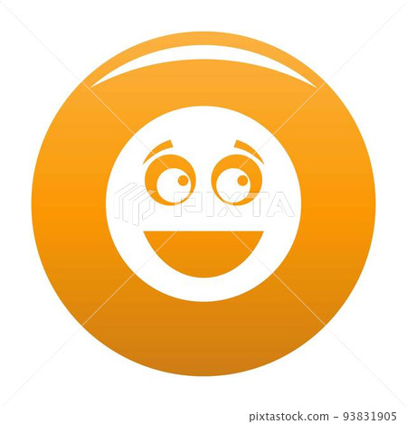 Smile icon vector orange Smile icon vector orange 93831905