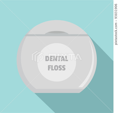 New dental floss icon, flat style New dental floss icon, flat style 93831906