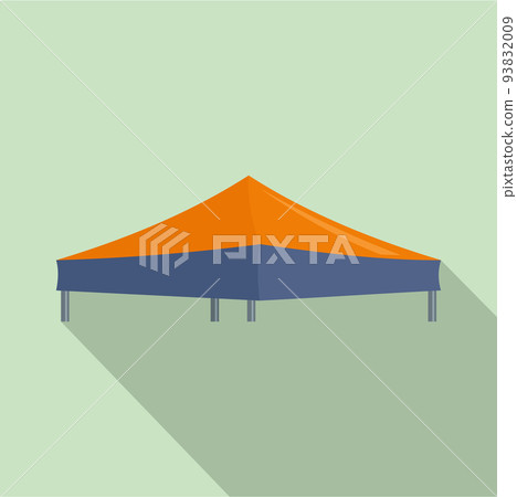 Blue orange big tent icon, flat style Blue orange big tent icon, flat style 93832009