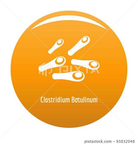 Clostridium botulinum icon vector orange Clostridium botulinum icon vector orange 93832048