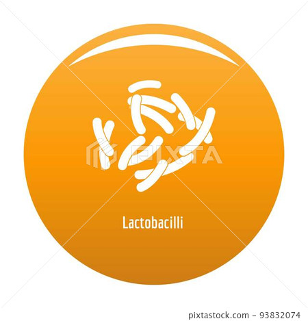 Lactobacilli icon vector orange Lactobacilli icon vector orange 93832074