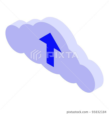 Upload data fraud icon, isometric style 93832184