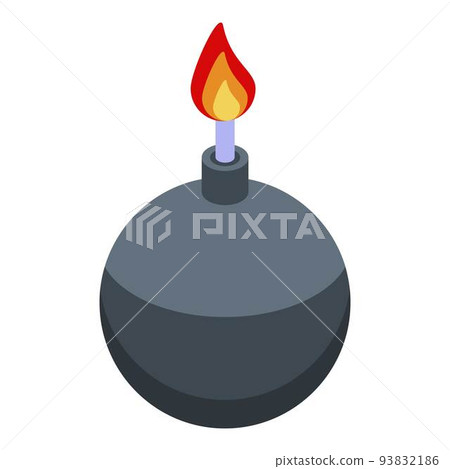 Fraud bomb icon, isometric style 93832186
