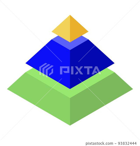 Broker pyramide icon, isometric style 93832444