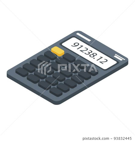 Broker calculator icon, isometric style Broker calculator icon, isometric style 93832445