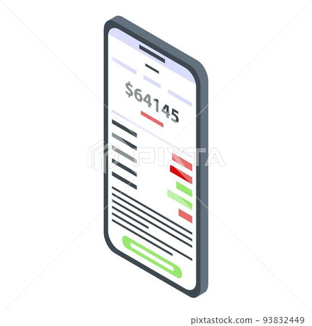 Broker smartphone icon, isometric style Broker smartphone icon, isometric style 93832449