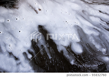 White foam with bubbles, background or texture White foam with bubbles, background or texture 93832760