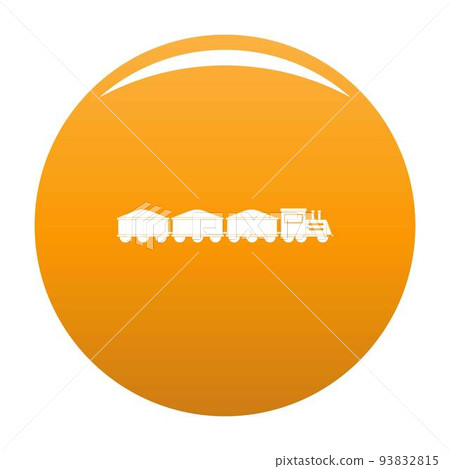 VIP train icon vector orange 93832815