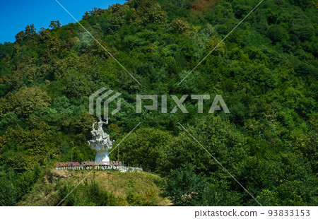Monument in Caucasus mountain in Zestafoni Monument in Caucasus mountain in Zestafoni 93833153