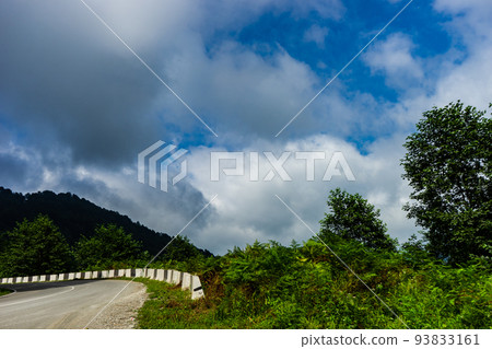 Caucasus mountain in georgian region Guria 93833161