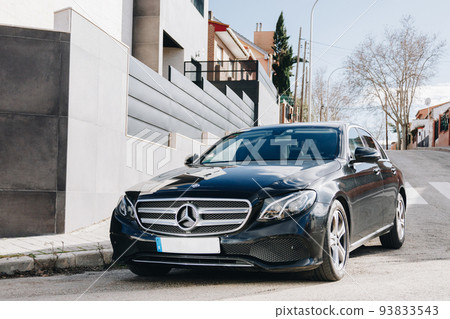 business car in the middle of the street 93833543