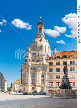Historic Church of our Lady or Frauenkirche on the Neumarkt square in Dresden, Germany Historic Church of our Lady or Frauenkirche on the Neumarkt square in Dresden, Germany 93834373