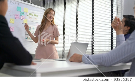 Competent office workers from various nationalities in the meeting room. Competent office workers from various nationalities in the meeting room. 93835397