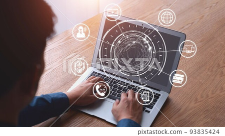 Omni channel technology of online retail business approach 93835424