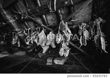 Ecchu Gokayama Straw sandals in the attic of the Iwase family 93835783