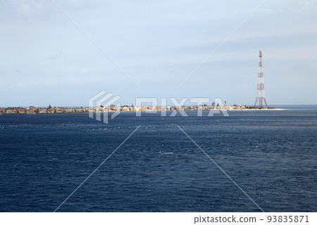 Northeastern cape of Sicily seen from a boat in the Strait of Messina Northeastern cape of Sicily seen from a boat in the Strait of Messina 93835871