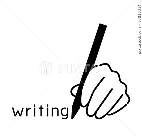 手拿筆的圖標 手拿筆的圖標 93836314