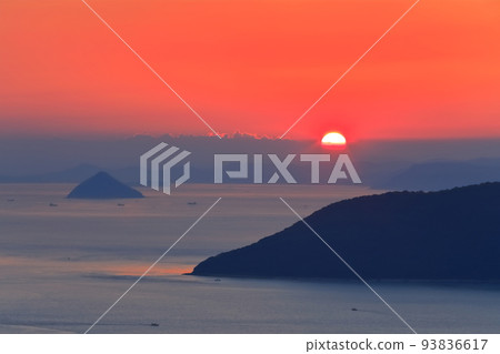 [香川縣]從屋島看瀨戶內海的夜景 93836617