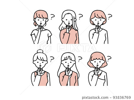 各種休閒裝的女性都想知道的圖標集 各種休閒裝的女性都想知道的圖標集 93836769