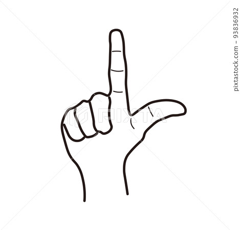 One point hand - Stock Illustration [93836932] - PIXTA