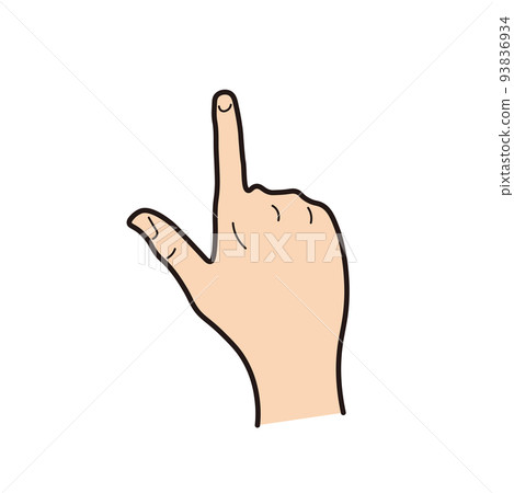 Illustration of a hand to touch 93836934