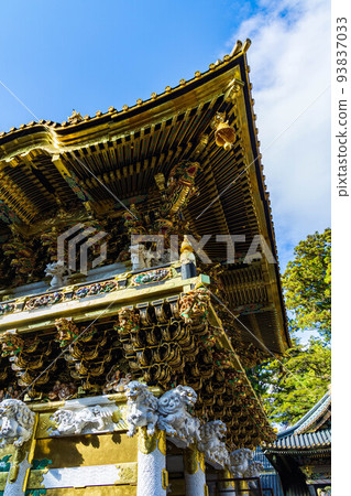 世界遺產“日光的神社和寺廟”組成資產日光東照宮陽明門(國寶)的紅葉 世界遺產“日光的神社和寺廟”組成資產日光東照宮陽明門(國寶)的紅葉 93837033