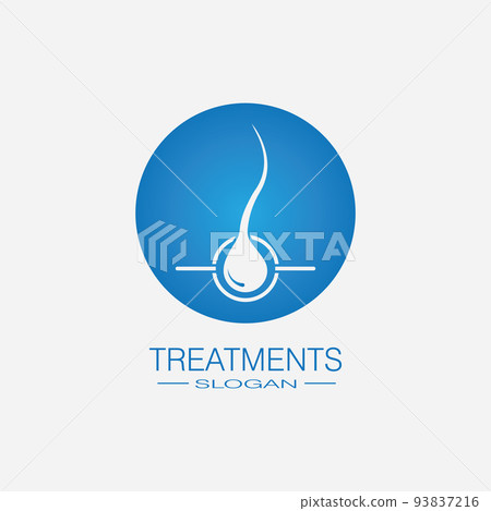 Hair treatment logo vector icon template Hair treatment logo vector icon template 93837216