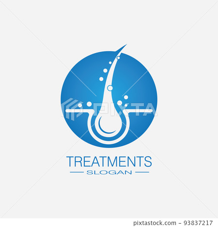 Hair treatment logo vector  icon template 93837217