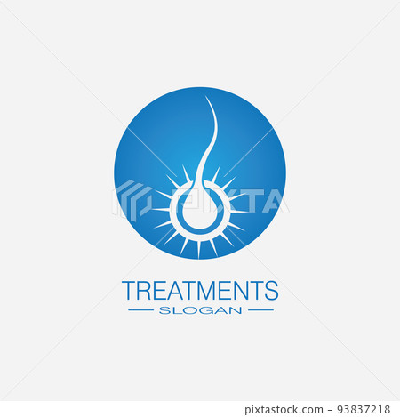 Hair treatment logo vector icon template Hair treatment logo vector icon template 93837218