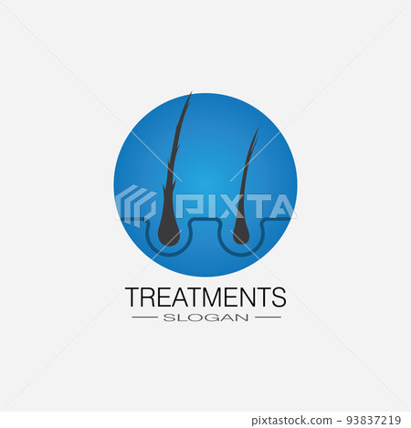 Hair treatment logo vector icon template Hair treatment logo vector icon template 93837219