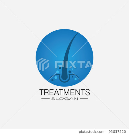Hair treatment logo vector icon template Hair treatment logo vector icon template 93837220