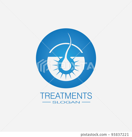 Hair treatment logo vector icon template Hair treatment logo vector icon template 93837221