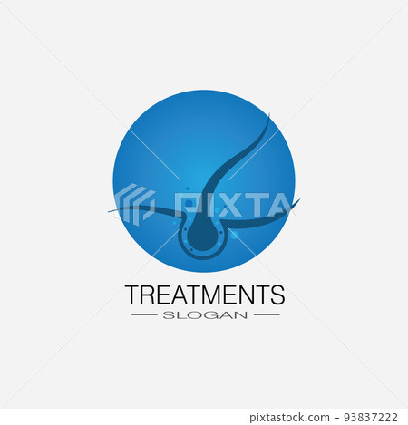 Hair treatment logo vector icon template Hair treatment logo vector icon template 93837222