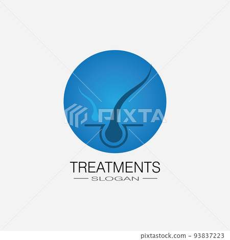 Hair treatment logo vector icon template Hair treatment logo vector icon template 93837223