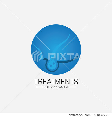 Hair treatment logo vector icon template Hair treatment logo vector icon template 93837225
