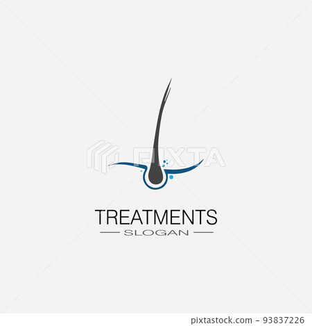 Hair treatment logo vector  icon template 93837226