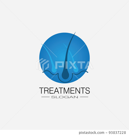 Hair treatment logo vector icon template Hair treatment logo vector icon template 93837228