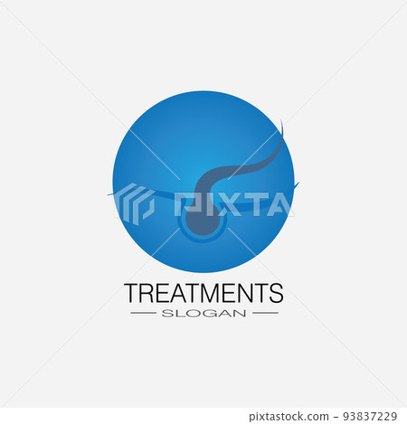Hair treatment logo vector icon template Hair treatment logo vector icon template 93837229