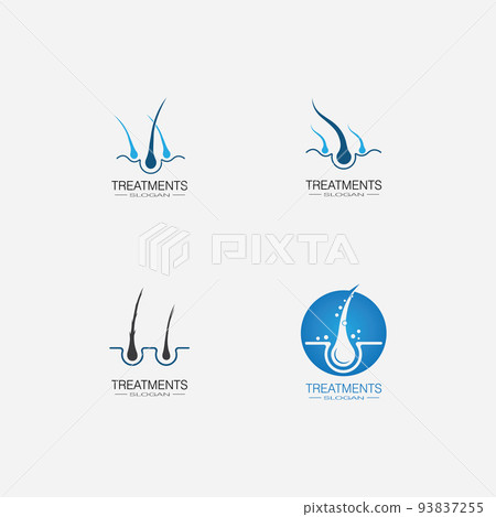 Hair treatment logo vector  icon template 93837255