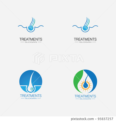 Hair treatment logo vector  icon template 93837257