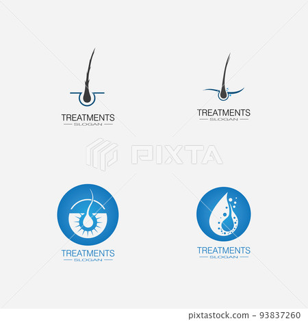Hair treatment logo vector icon template Hair treatment logo vector icon template 93837260