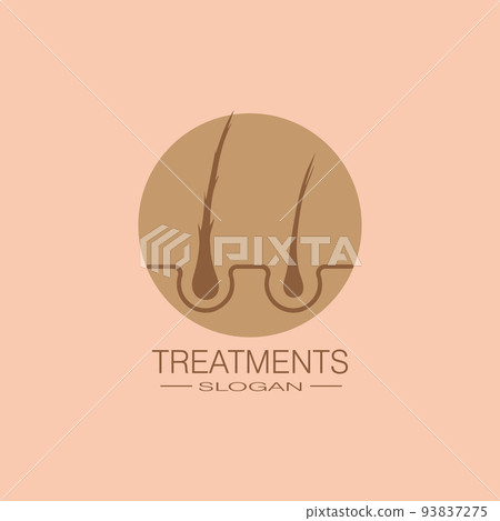 Hair treatment logo vector icon template Hair treatment logo vector icon template 93837275